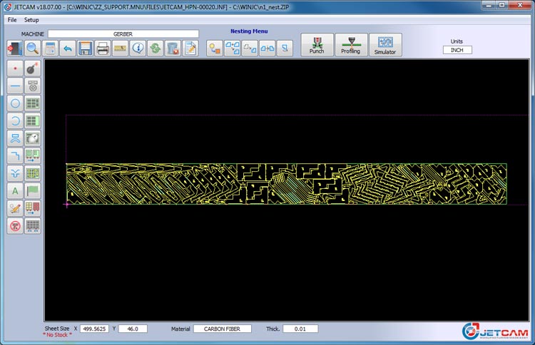 Nesting software composite sheet metal